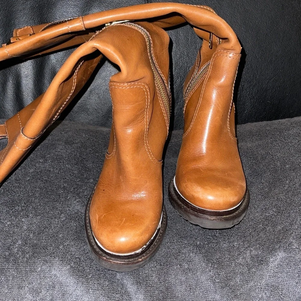 Tory Burch Brown Leather Knee-High Boots Women’s Size 7